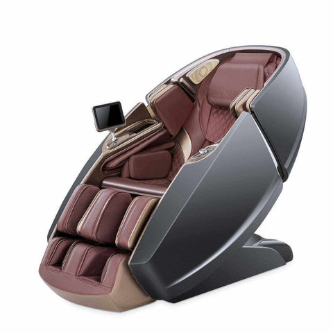 스페이스 캡슐 - NAIPO MGC-8900 마사지 의자 블랙 레드 인조 가죽 마사지 의자 세계
